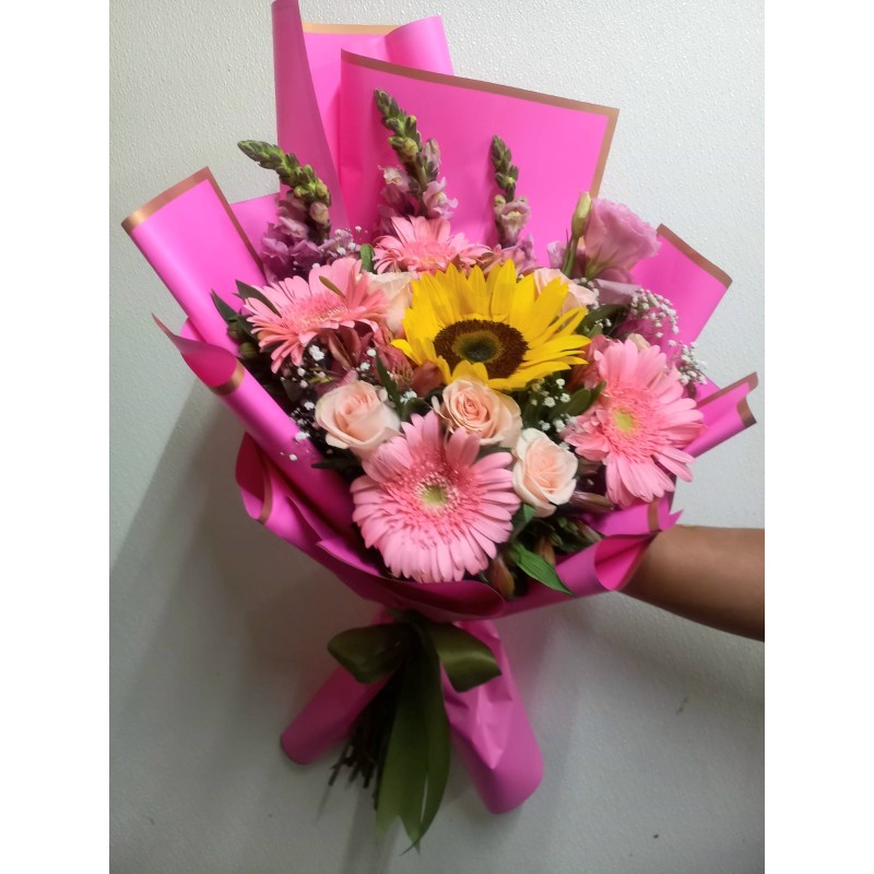Ramo mixto con girasol y gerberas | Florería Versalles