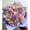 Ramo mixto romántico con rosas pastel y lisianthus | Florería Versalles México