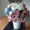 Arreglo elegante con orquídeas y hortensias | Florería Versalles CDMX